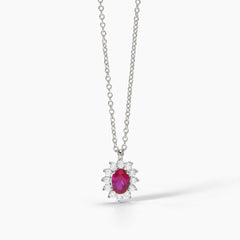 Collana KATE rossa argento