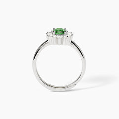 Anello KATE verde argento