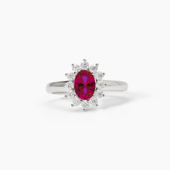 Anello KATE rubino argento
