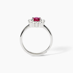 Anello KATE rubino argento