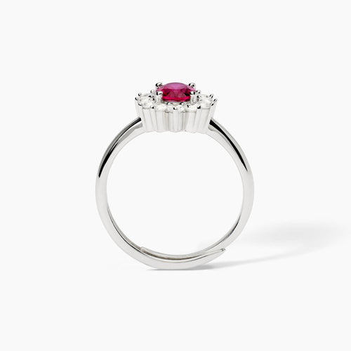 Anello KATE rubino argento