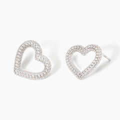 Orecchini HEART aperti argento