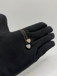 Collana cuoricino pave’ oro