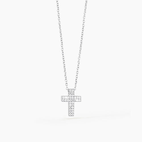 Collana CROCE scatolata argento