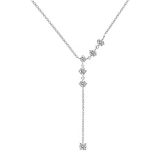 Collana punti luce Y argento