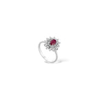 Anello rubino e diamanti