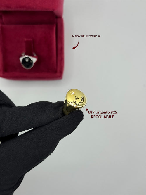 Anello CUORE DI MAMMA argento