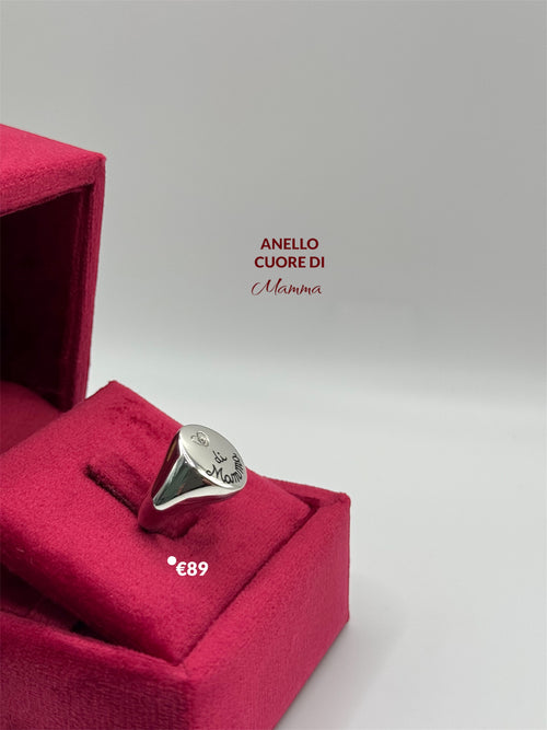 Anello CUORE DI MAMMA argento