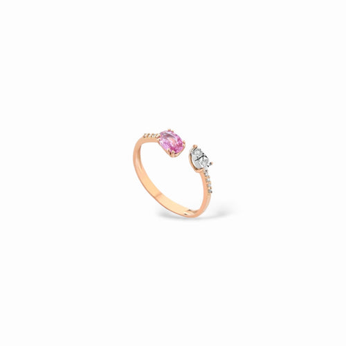 Anello bilogy zaffiro e diamanti