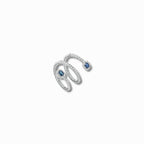 Anello snake diamanti e zaffiri