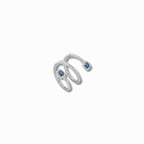 Anello snake diamanti e zaffiri