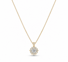 Collana punto luce fiore oro
