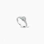 Anello solitario tondo oro e diamanti