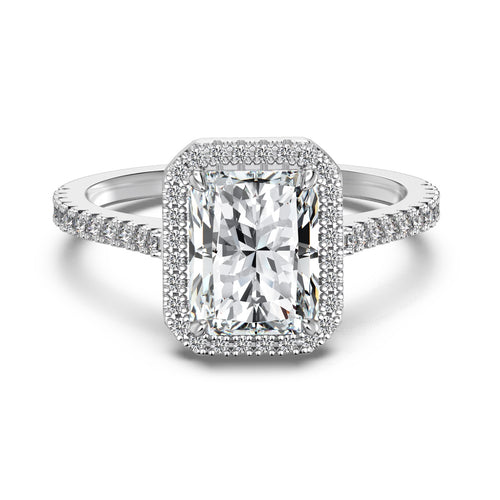 Anello MOISSANITE square argento