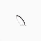 Anello mezza veretta oro e diamanti neri