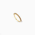 Anello mezza veretta oro e diamanti brown