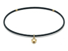 Cordino magnetico e cuoricino oro