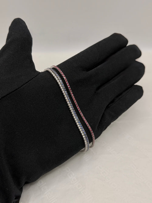 Bracciale tennis oro 9 ct e rubini rossi