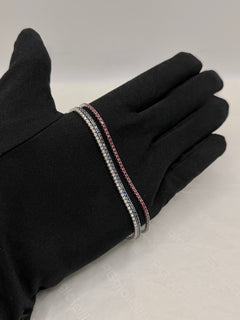 Bracciale tennis oro 9 ct e diamanti bianchi