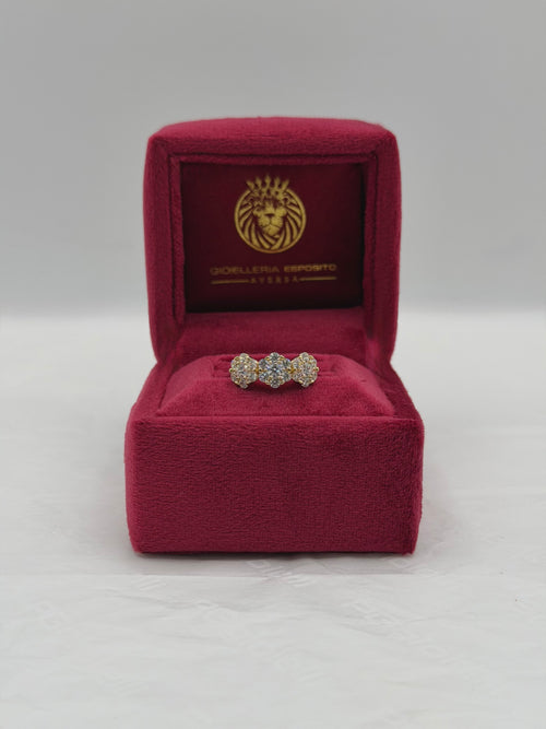 Anello trilogy fiori oro