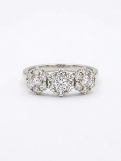 Anello trilogy fiori oro