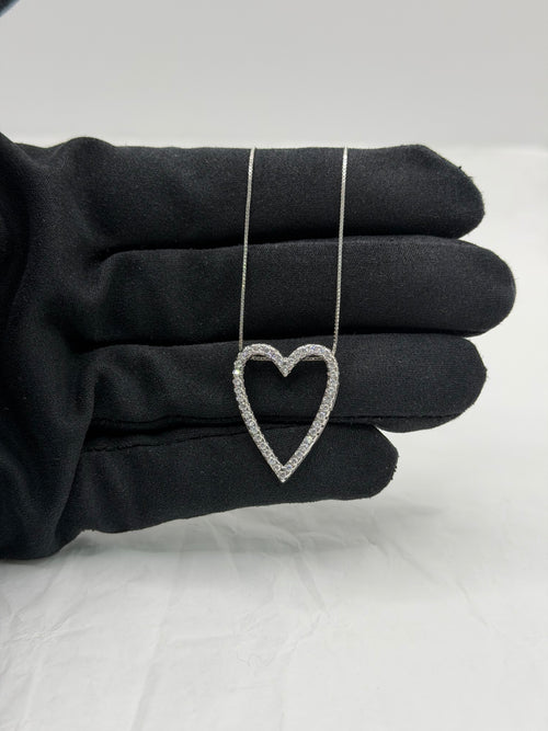 Collana HEART open argento