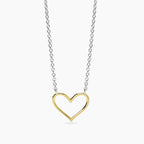 Collana CUORE d’amore argento-oro 9KT