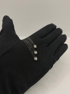 Collana cuoricino oro 9ct e diamanti