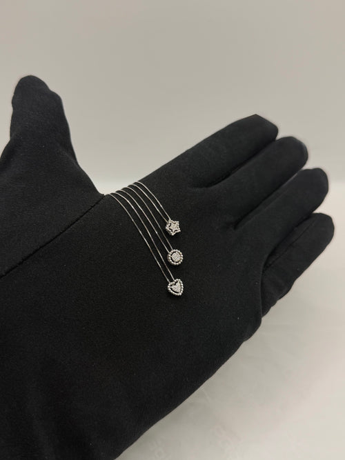 Collana cuoricino oro 9ct e diamanti