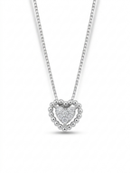 Collana cuoricino oro 9ct e diamanti