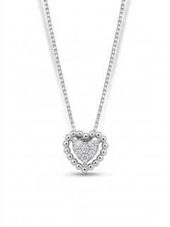 Collana cuoricino oro 9ct e diamanti