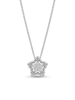 Collana stellina oro 9ct e diamanti