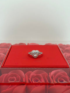 Anello cuore “Aurora” argento + box rose 🌹