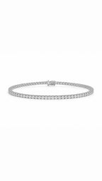 Bracciale tennis oro 9 ct e diamanti bianchi