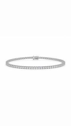 Bracciale tennis oro 9 ct e diamanti bianchi