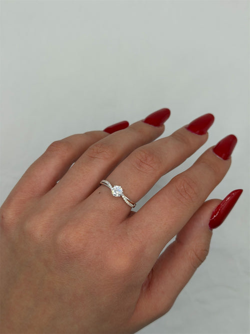 Anello solitario “Promessa” argento