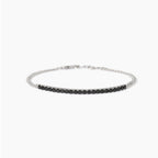 Bracciale mezzo tennis argento uomo