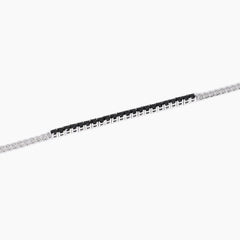 Bracciale mezzo tennis argento uomo
