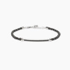 Bracciale tennis ematite argento uomo