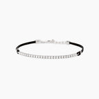 Bracciale cordino-tennis argento uomo