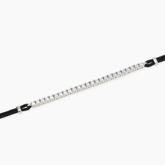 Bracciale cordino-tennis argento uomo
