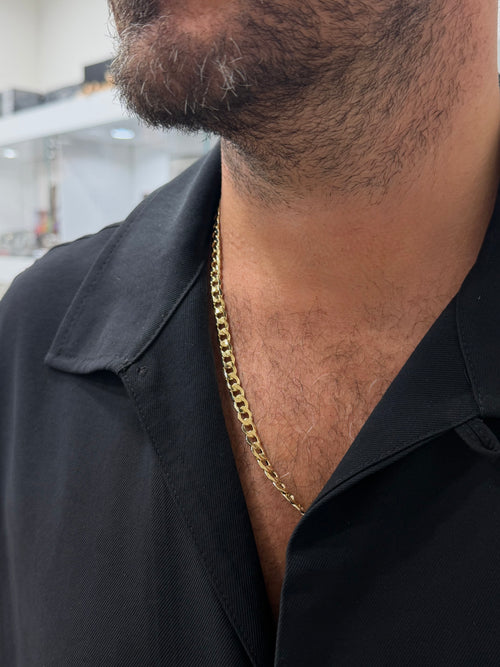 Collana groumette piatta oro