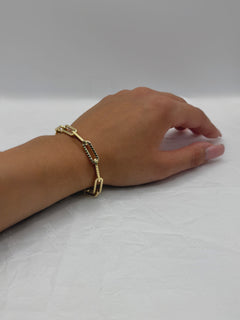 Bracciale catena lavorata oro