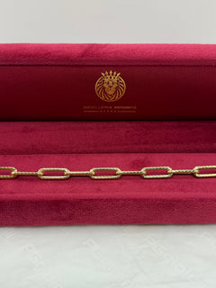 Bracciale catena lavorata oro