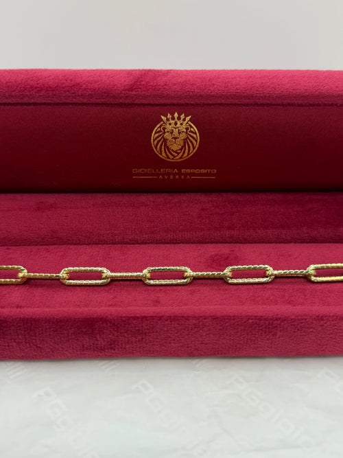 Bracciale catena lavorata oro