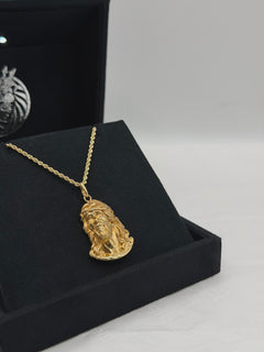 Collana volto Cristo oro