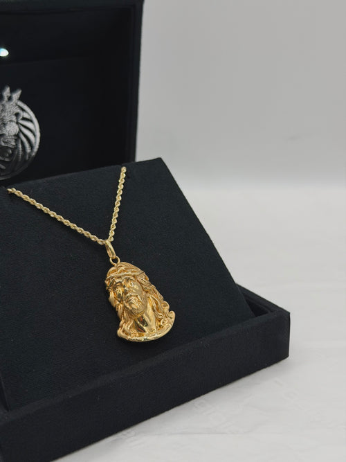 Collana volto Cristo oro