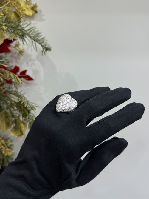 Anello Cuore BIG argento