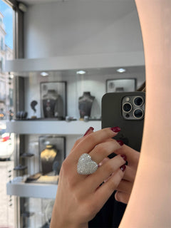 Anello Cuore BIG argento