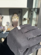 Anello fascia baguette argento